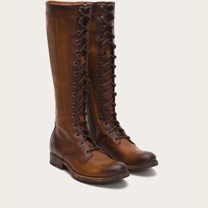 Frye Melissa Tall Lace Up Boots, size 8